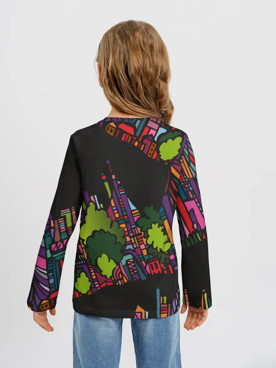 Детский лонгслив / Ночные огни