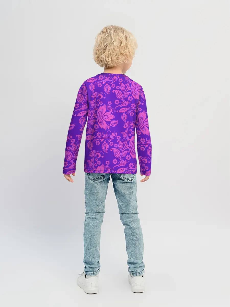 Детский лонгслив / ФИОЛЕТОВАЯ ХОХЛОМА