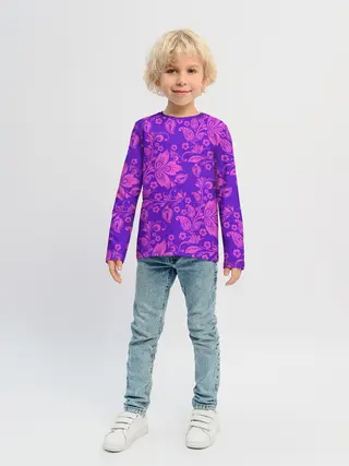 Детский лонгслив / ФИОЛЕТОВАЯ ХОХЛОМА