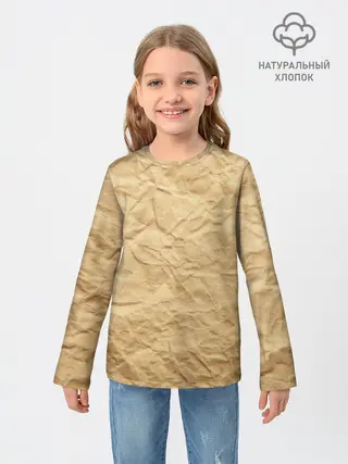 Детский лонгслив / БУМАЖНАЯ ТЕКСТУРА