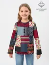 Детский лонгслив / Деревенский стиль. Пэчворк.