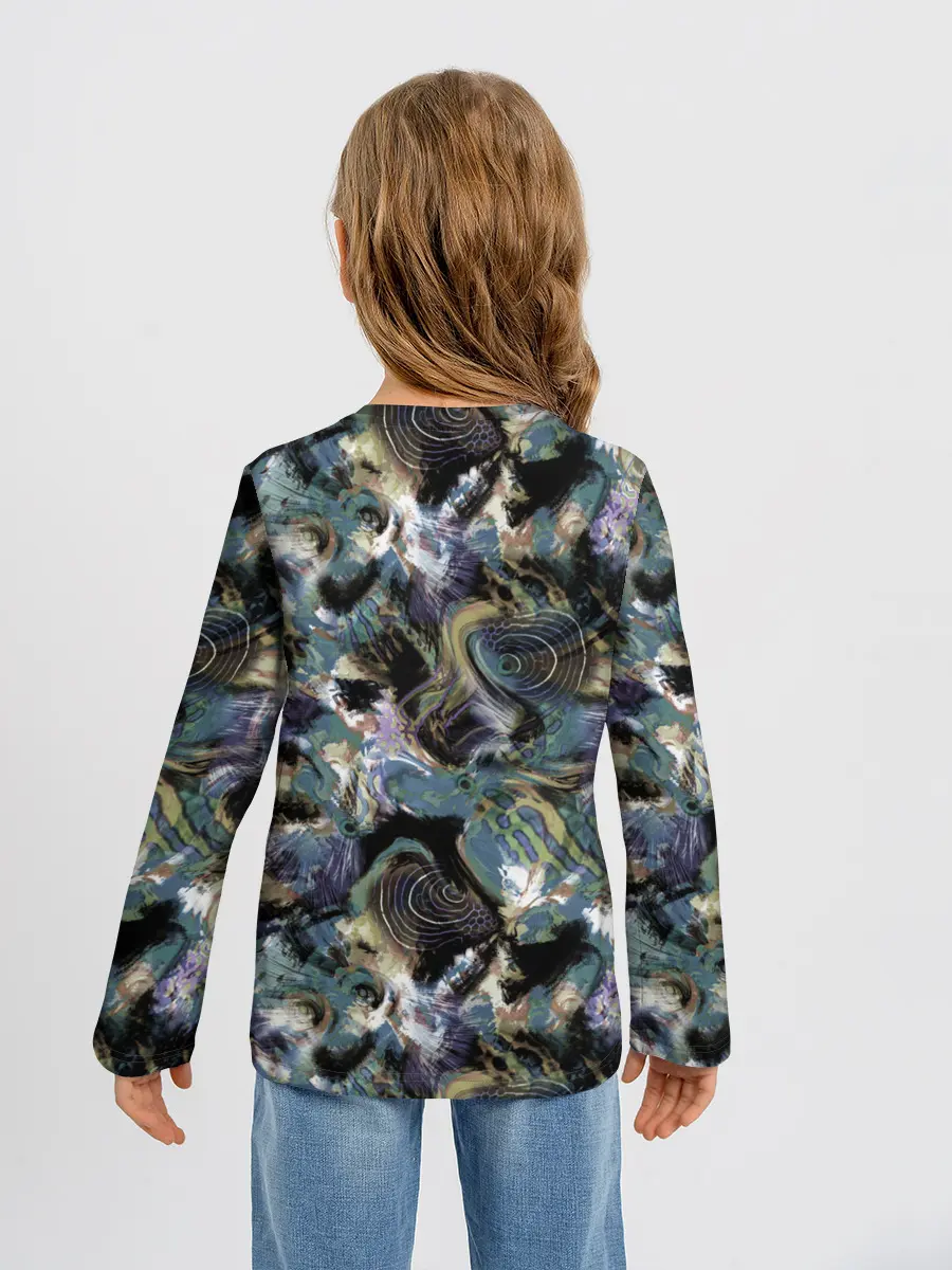 Детский лонгслив / Узор для рыбака