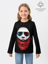 Детский лонгслив / Панда Хипстер в Очках