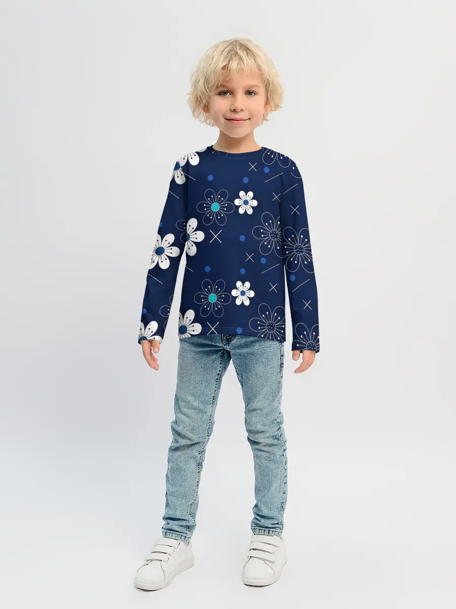 Детский лонгслив / Ночная поляна