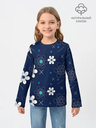 Детский лонгслив / Ночная поляна