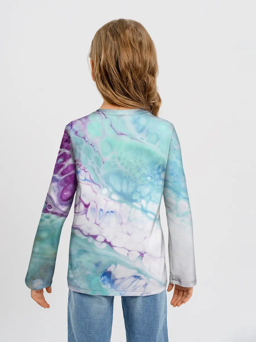 Детский лонгслив / Цветная морская пена