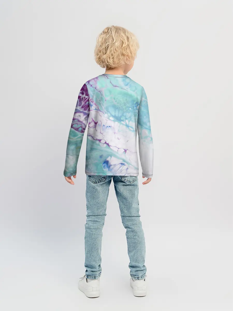 Детский лонгслив / Цветная морская пена