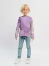 Детский лонгслив / Сиреневые разводы краски