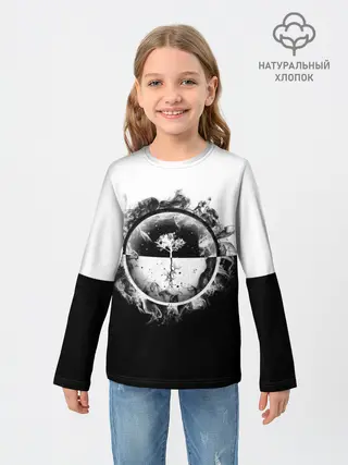 Детский лонгслив / Black and White