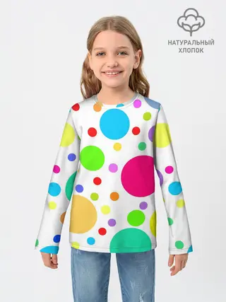 Детский лонгслив / Polka dot