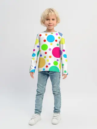 Детский лонгслив / Polka dot