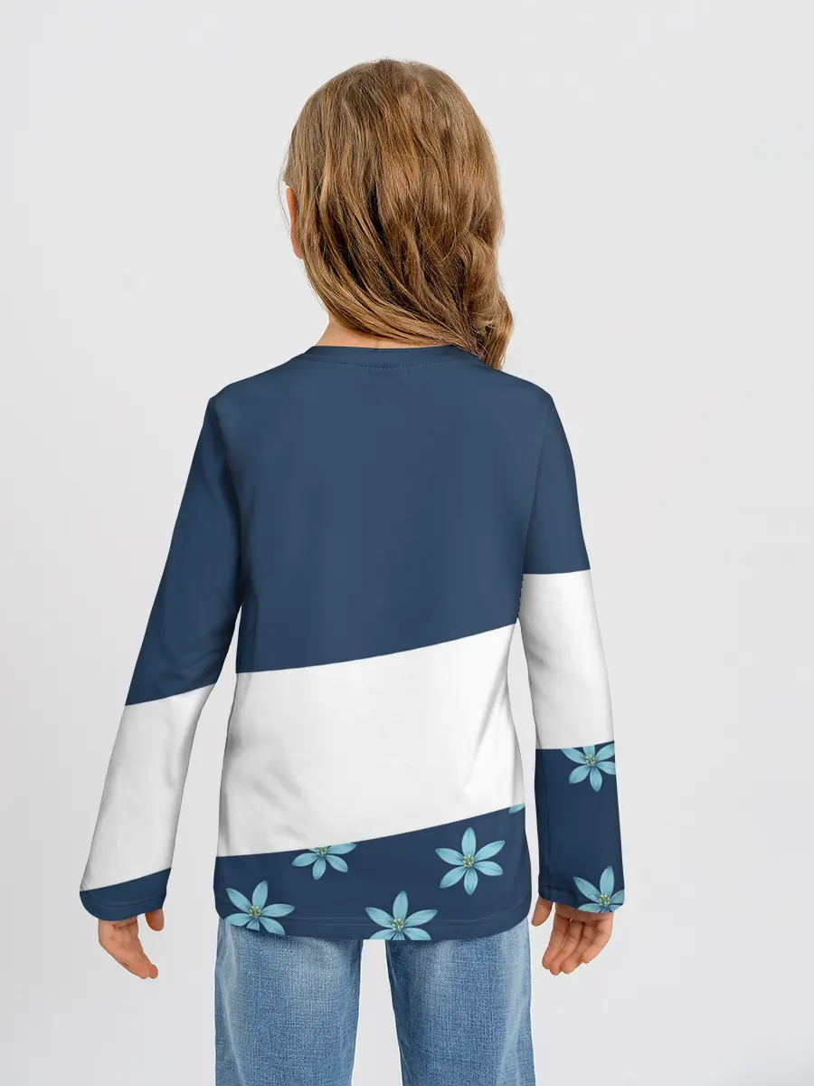 Детский лонгслив / Стильная с цветами