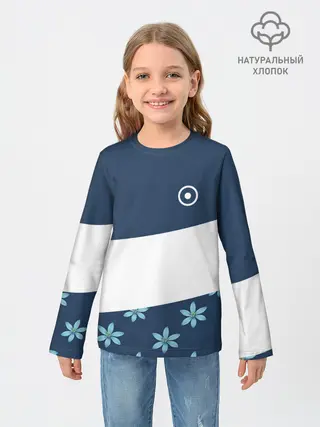 Детский лонгслив / Стильная с цветами