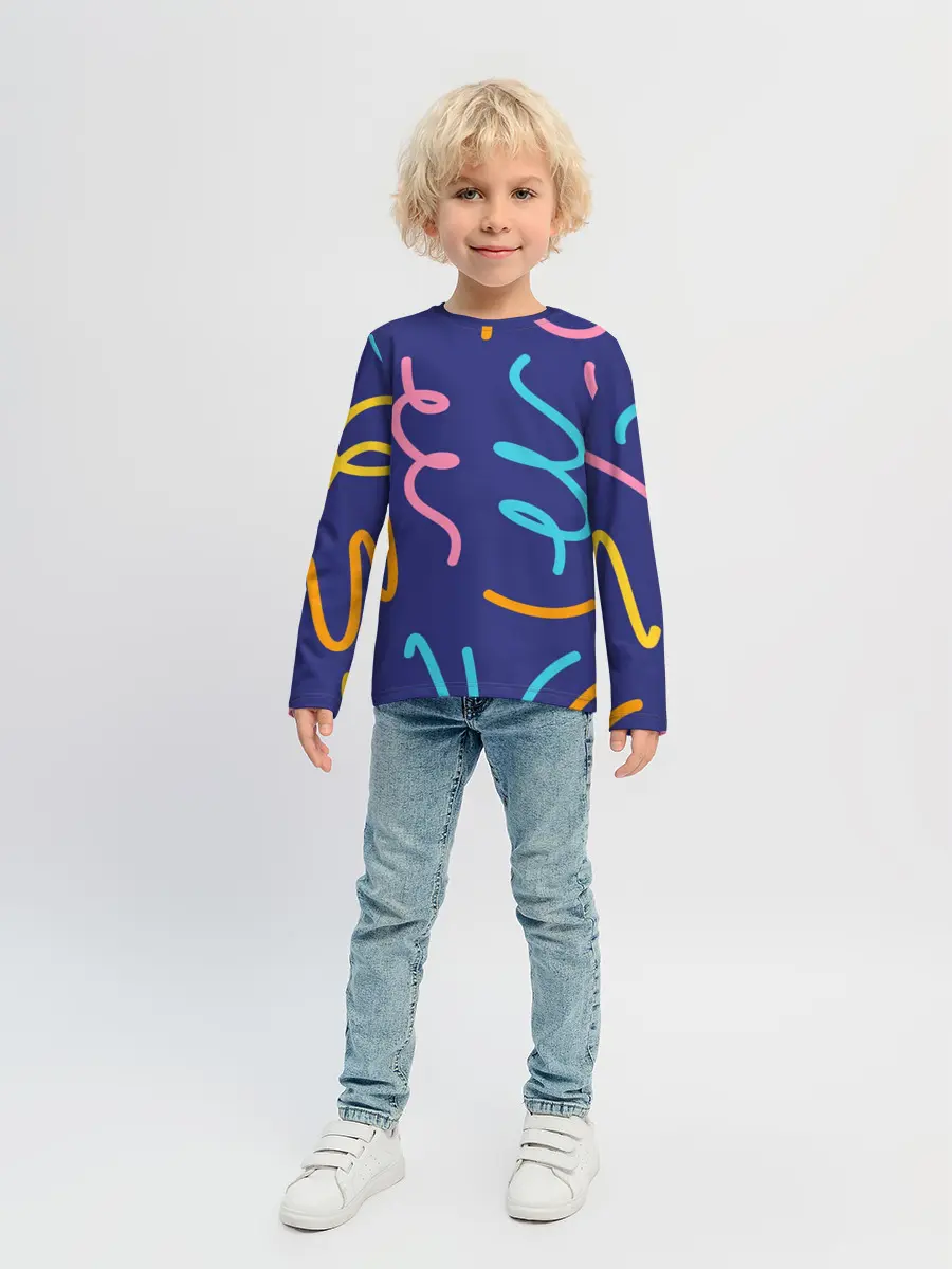 Детский лонгслив / Одноцветная ячейка