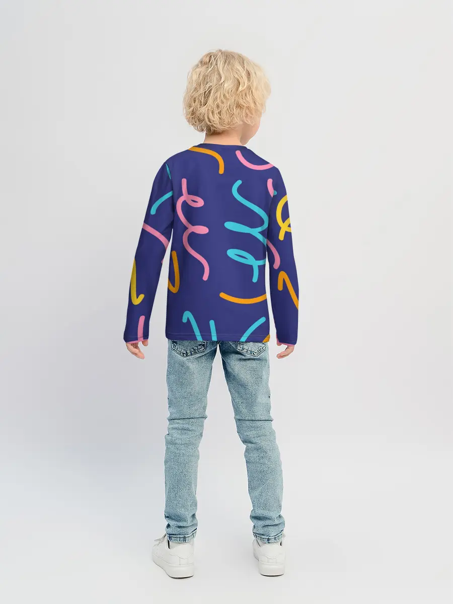 Детский лонгслив / Одноцветная ячейка