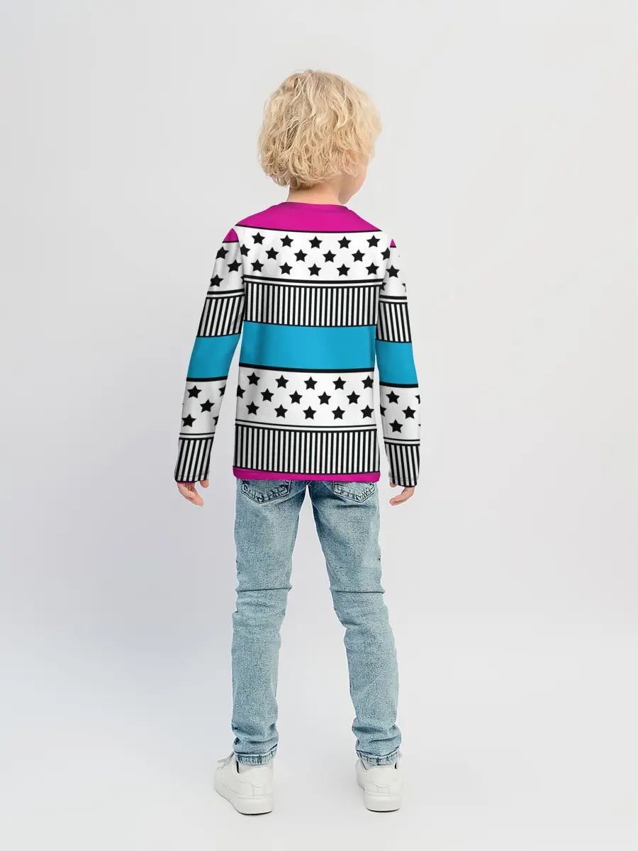 Детский лонгслив / Молодежный современный узор