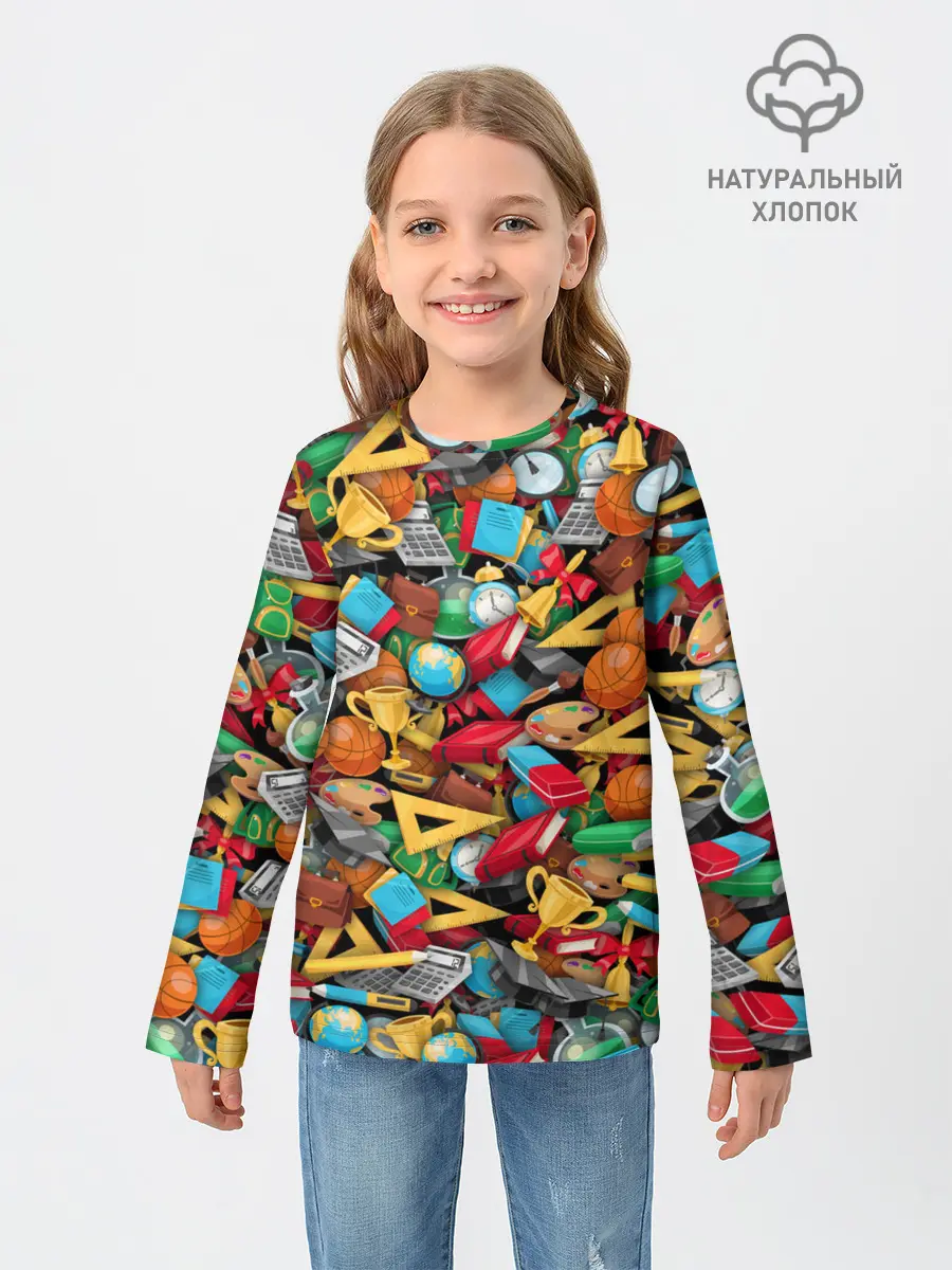 Детский лонгслив / Снова в школу