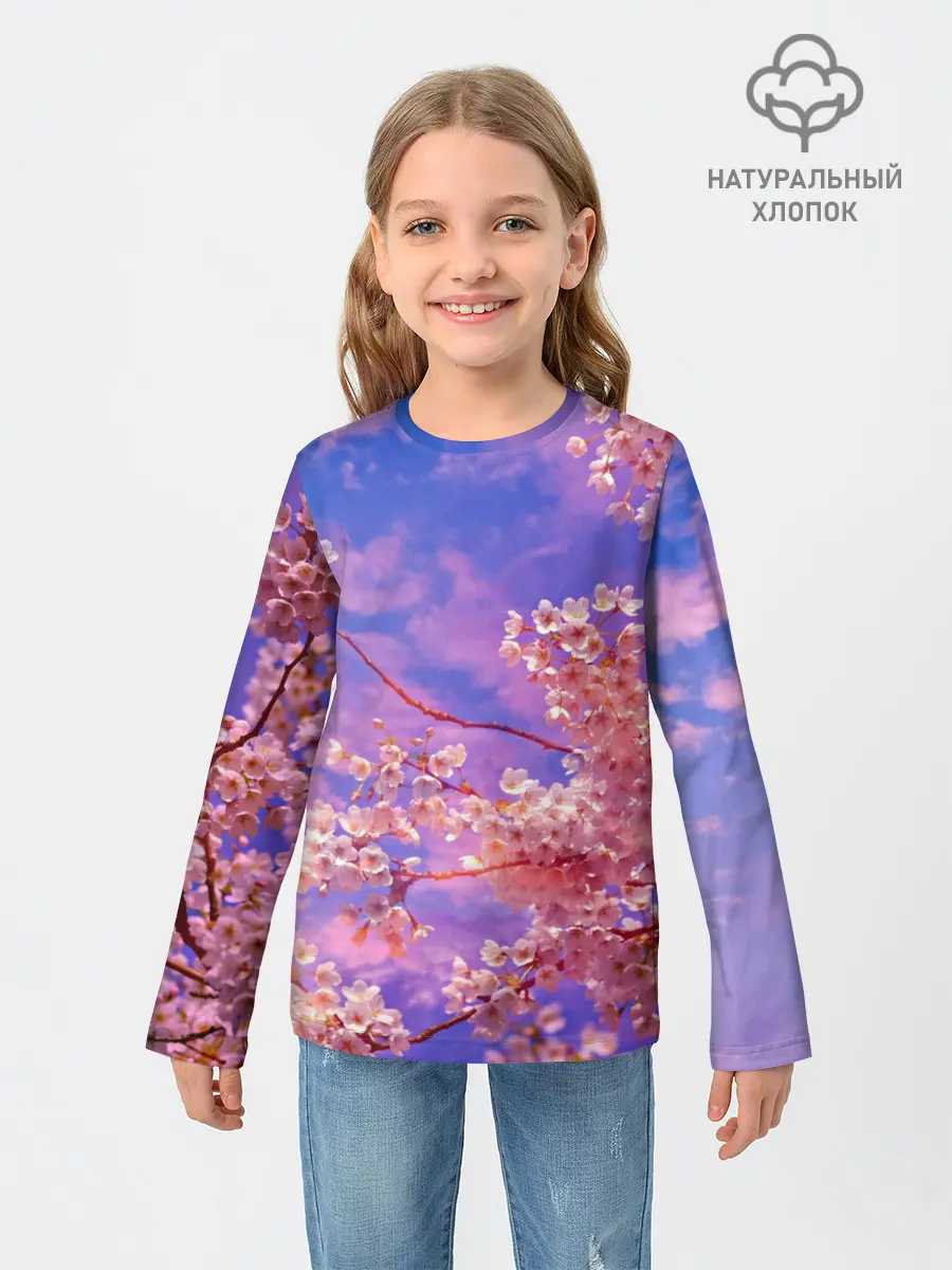 Детский лонгслив / Сакура