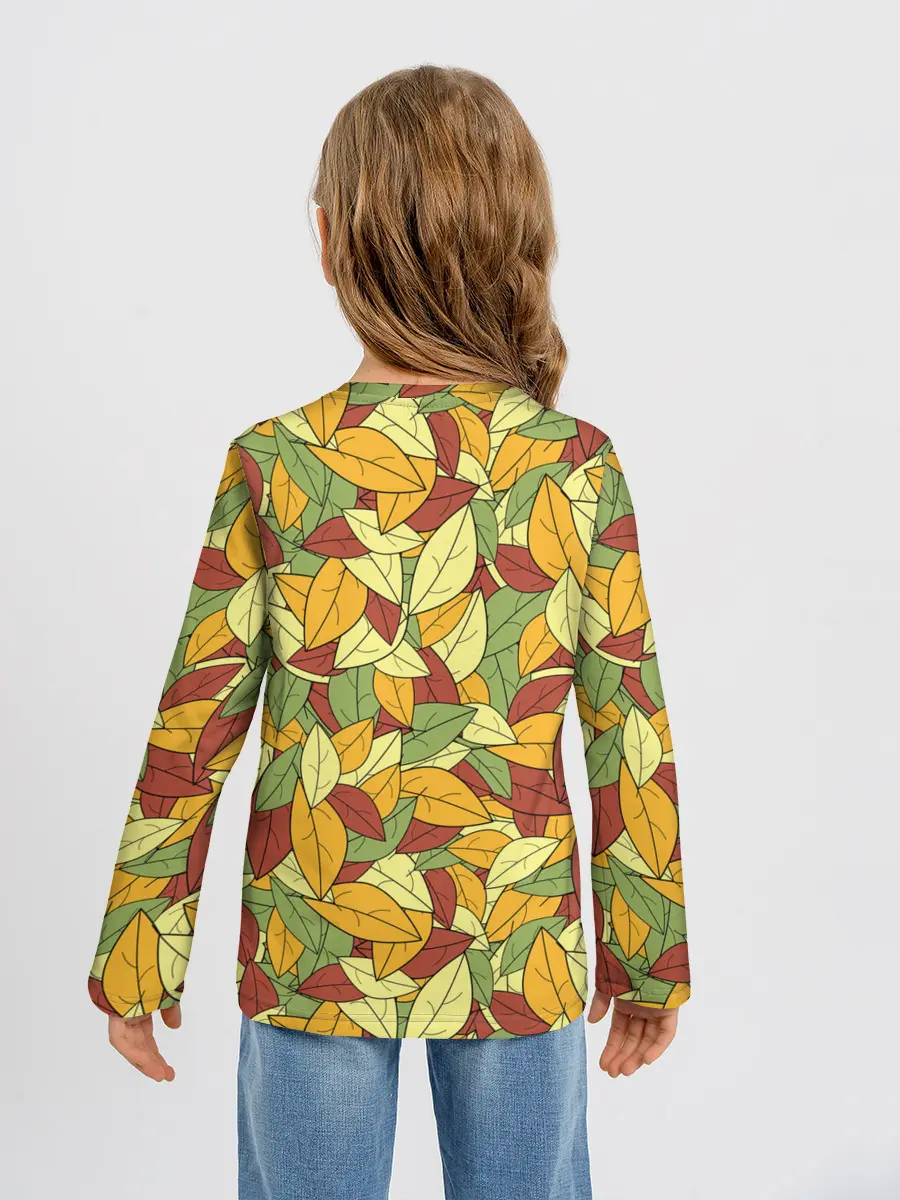 Детский лонгслив / Яркие осенние листья