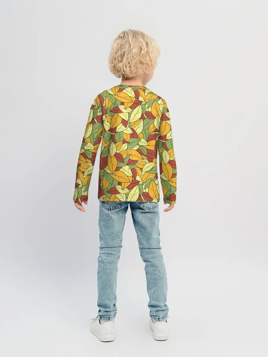Детский лонгслив / Яркие осенние листья