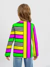 Детский лонгслив / полосатый неоновый модный узор