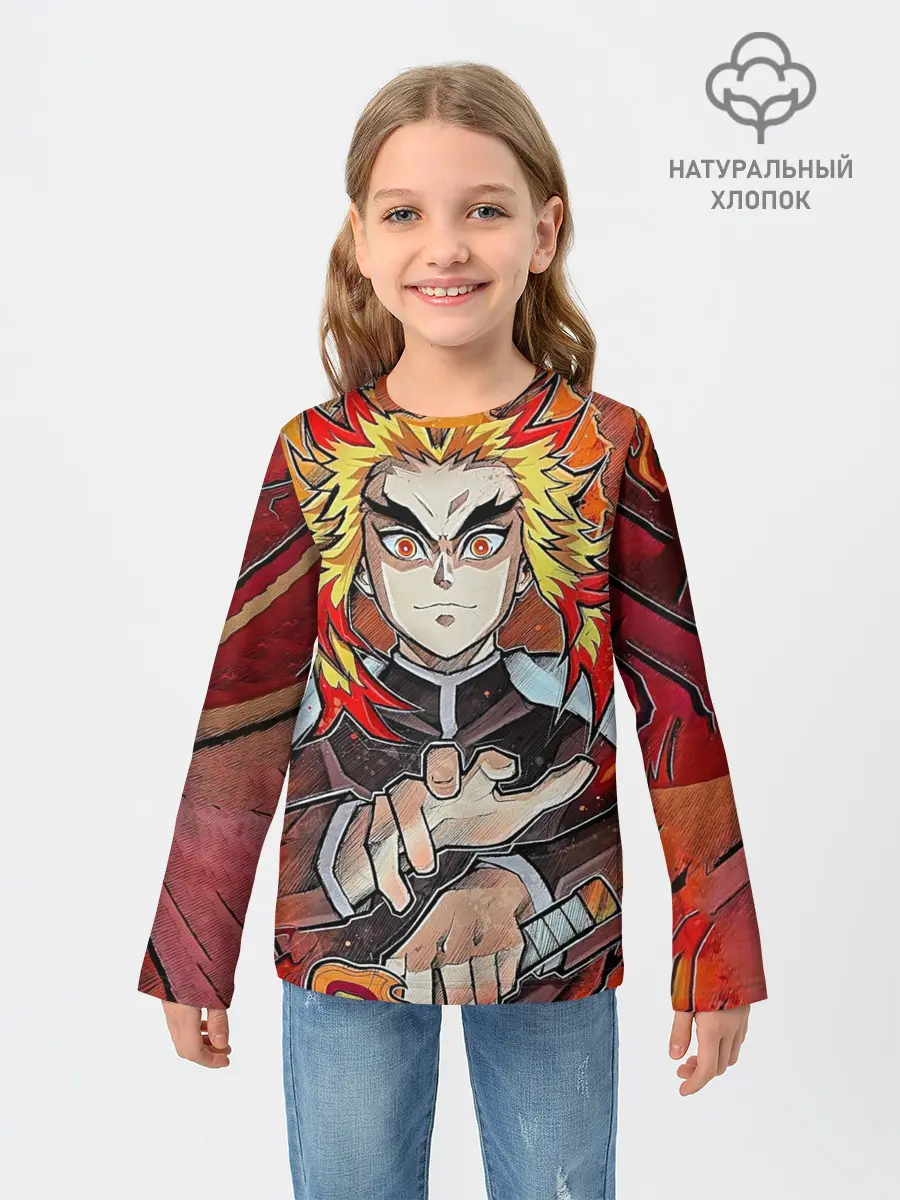 Детский лонгслив / Ренгоку Клинок демонов