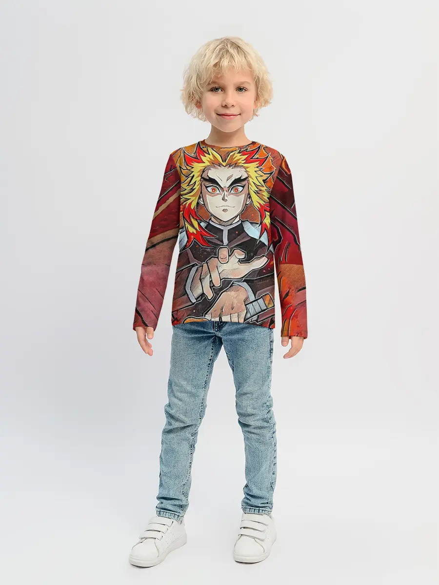 Детский лонгслив / Ренгоку Клинок демонов
