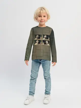 Детский лонгслив / Амели. Малина