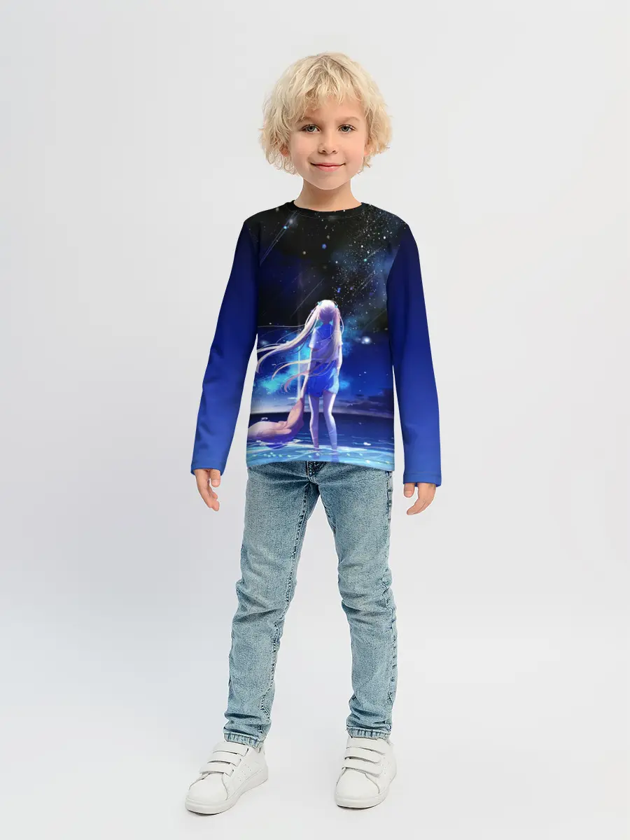 Детский лонгслив / Animegirl Night Sea