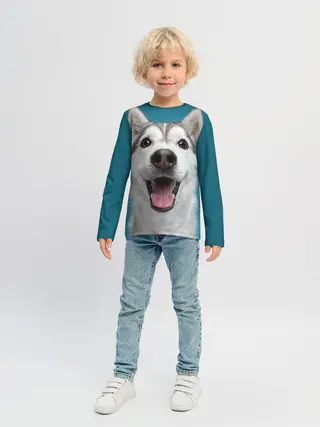 Детский лонгслив / Хаски