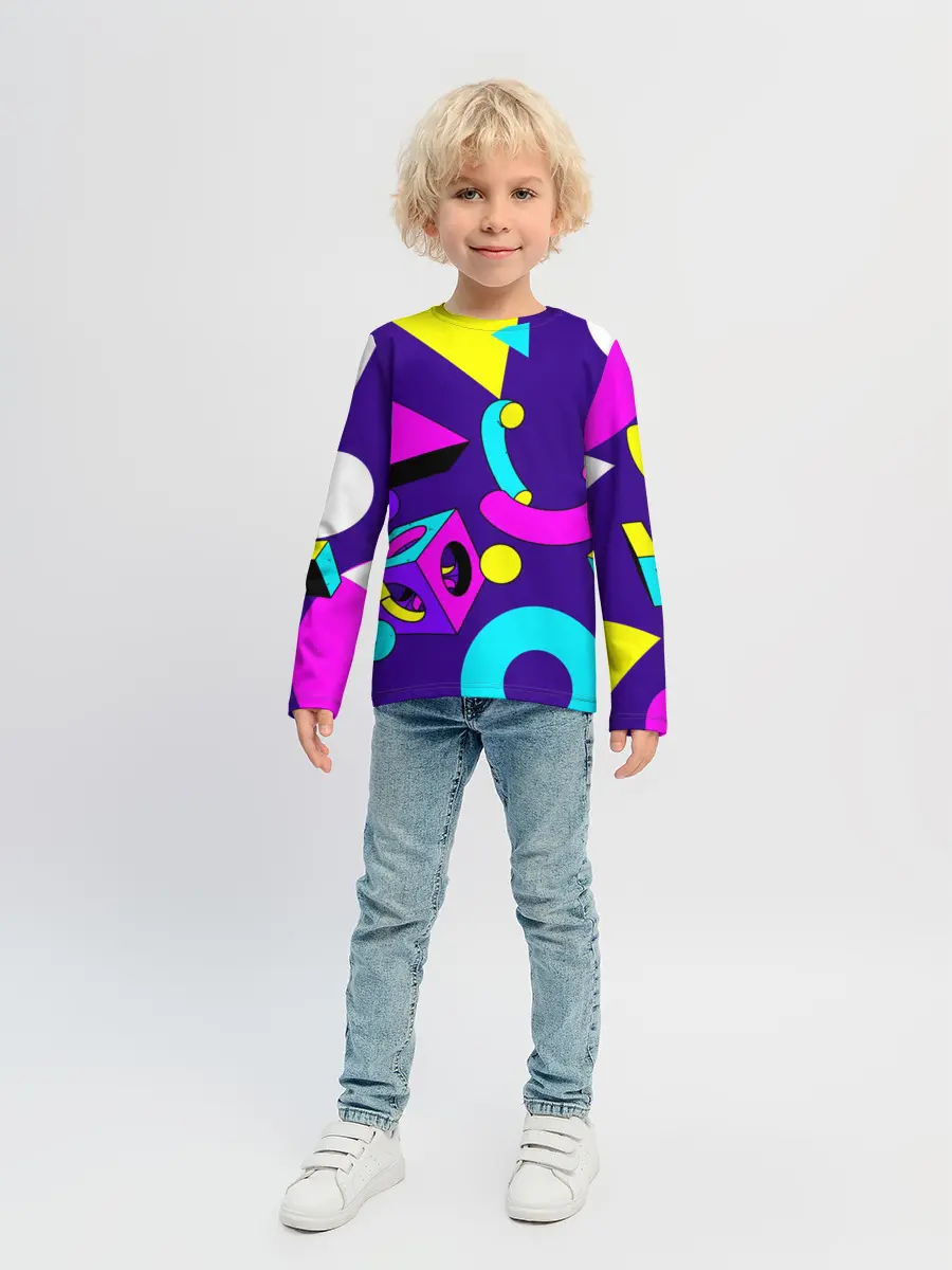 Детский лонгслив / Геометрические фигуры