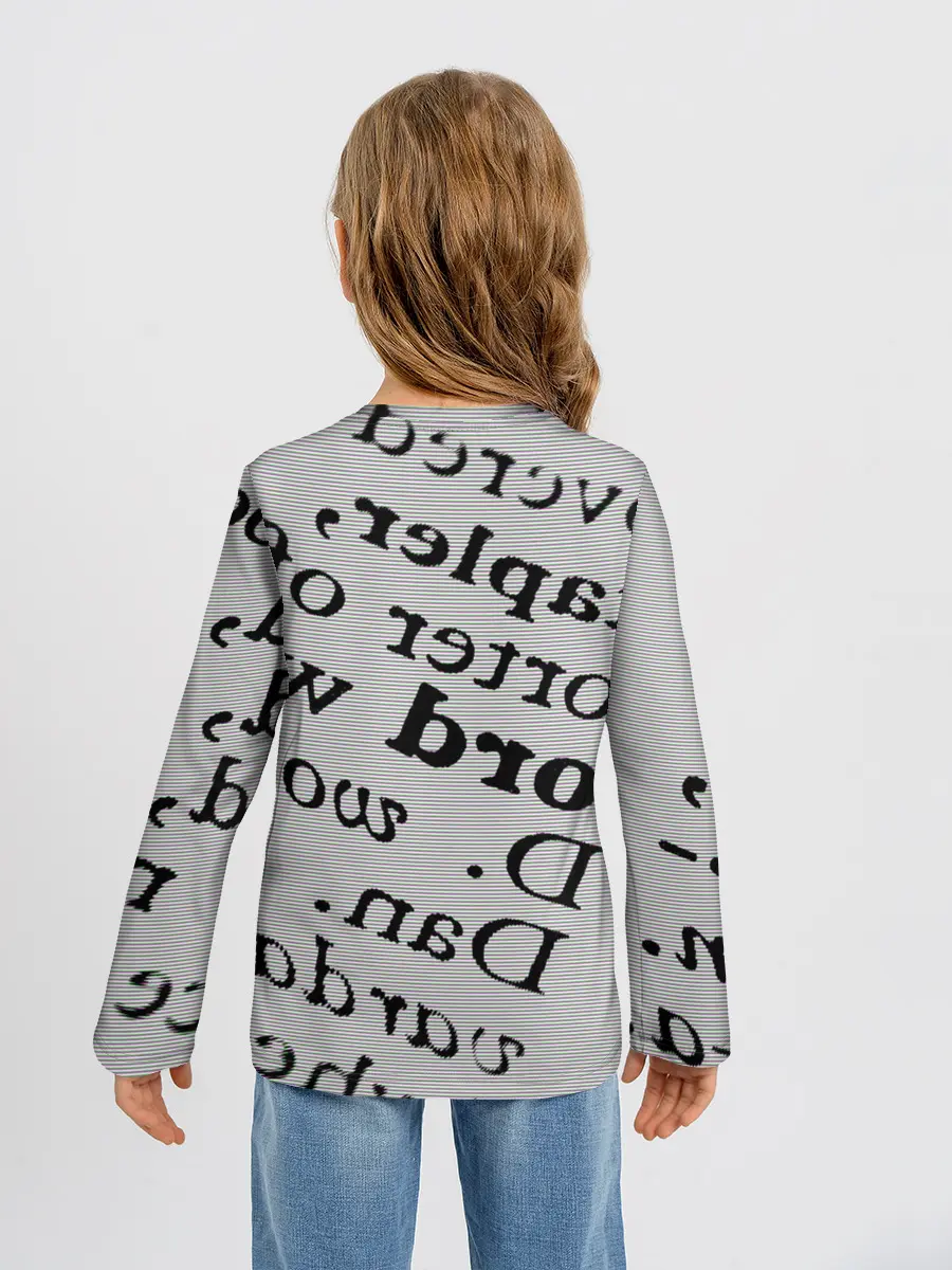 Детский лонгслив / Текст из словоря