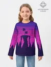 Детский лонгслив / Сиреноголовый Пиксельный Город