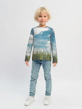 Детский лонгслив / Небушко и полюшко