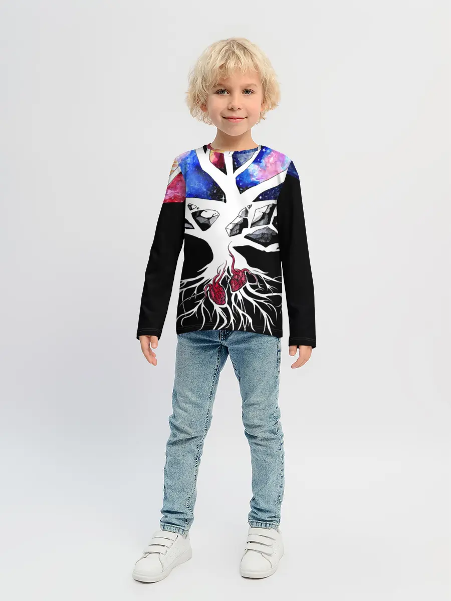 Детский лонгслив / Звёздные сердца