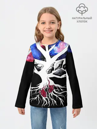 Детский лонгслив / Звёздные сердца