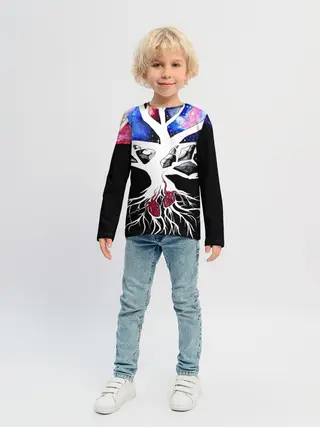 Детский лонгслив / Звёздные сердца