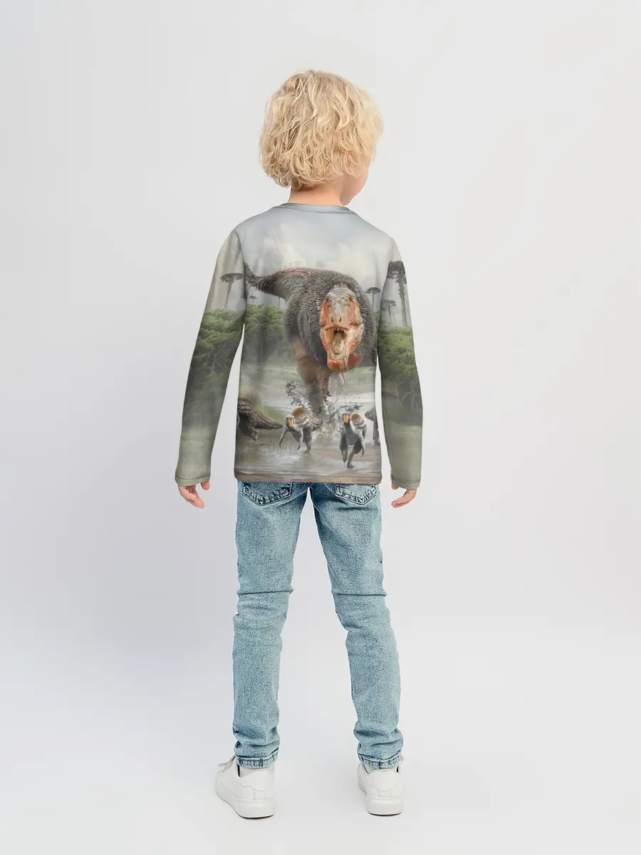 Детский лонгслив / Т-Рекс | Динозавр | Dino