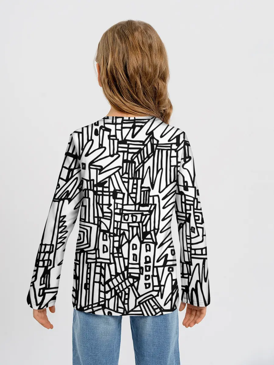 Детский лонгслив / Городской скетч