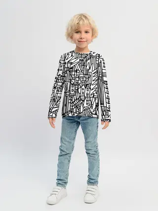 Детский лонгслив / Городской скетч