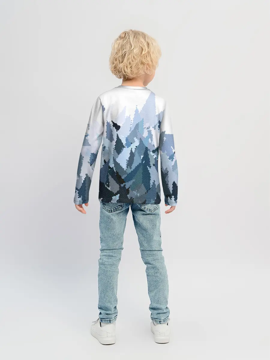 Детский лонгслив / Абстрактная мазаика витраж