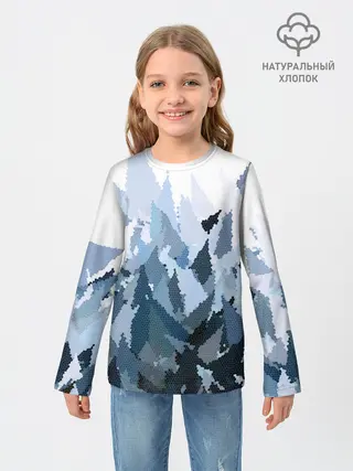 Детский лонгслив / Абстрактная мазаика витраж