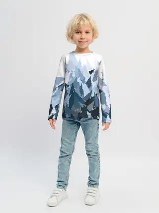 Детский лонгслив / Абстрактная мазаика витраж