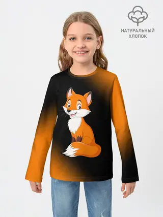 Детский лонгслив / Лисичка - Градиент