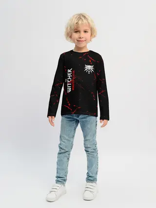 Детский лонгслив / The Witcher Monster Slayer - Grunge