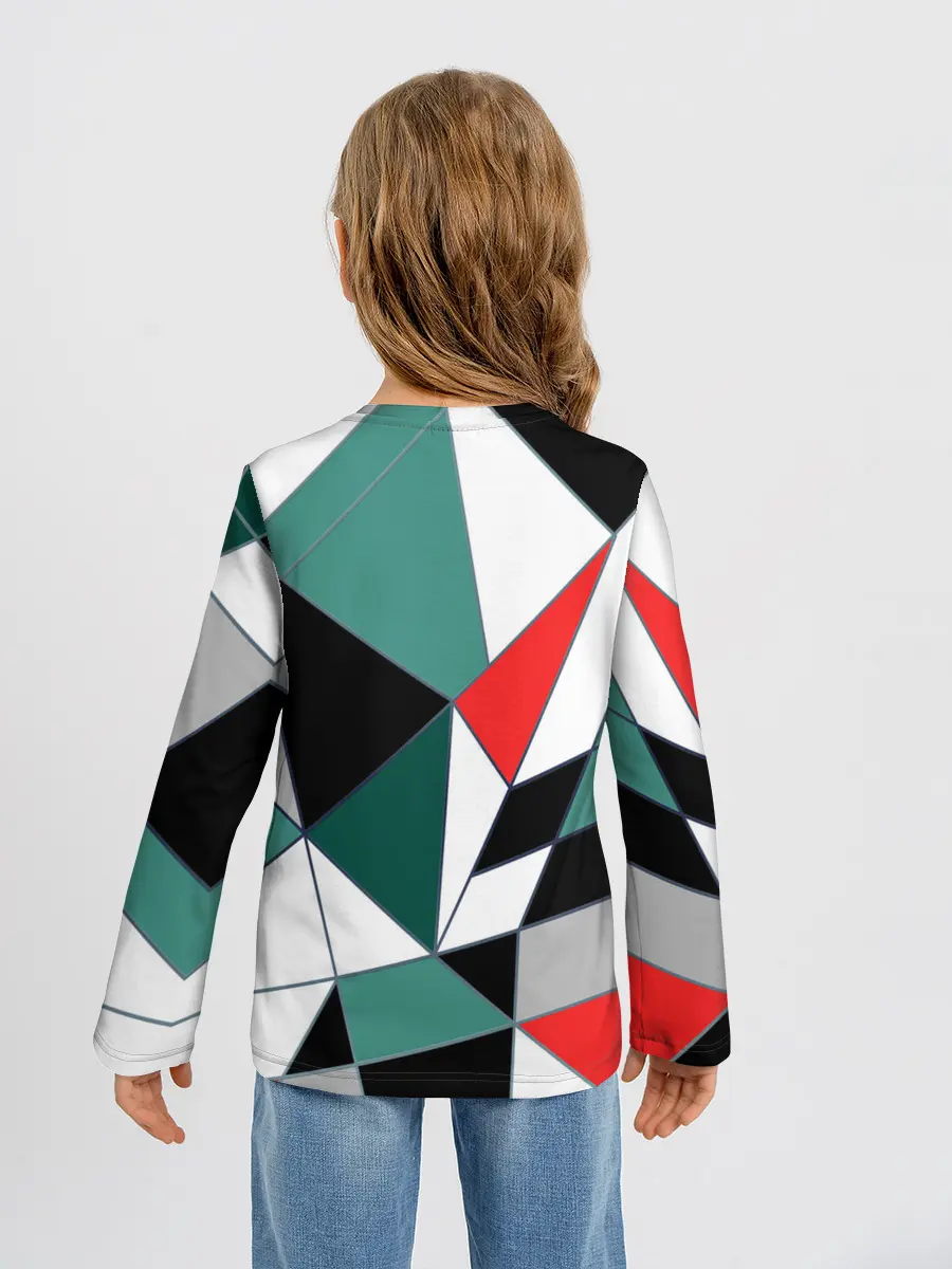 Детский лонгслив / Абстрактный геометрический