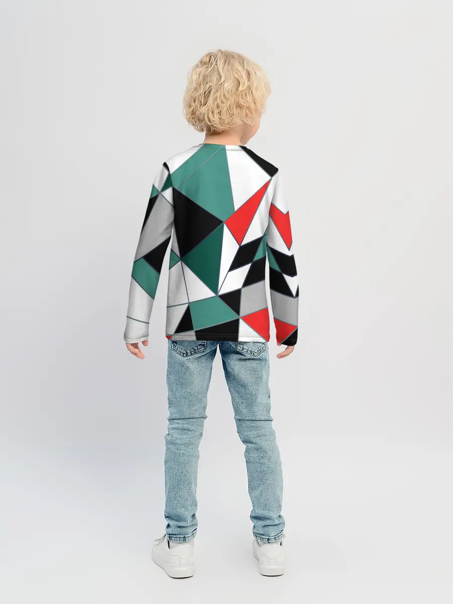 Детский лонгслив / Абстрактный геометрический