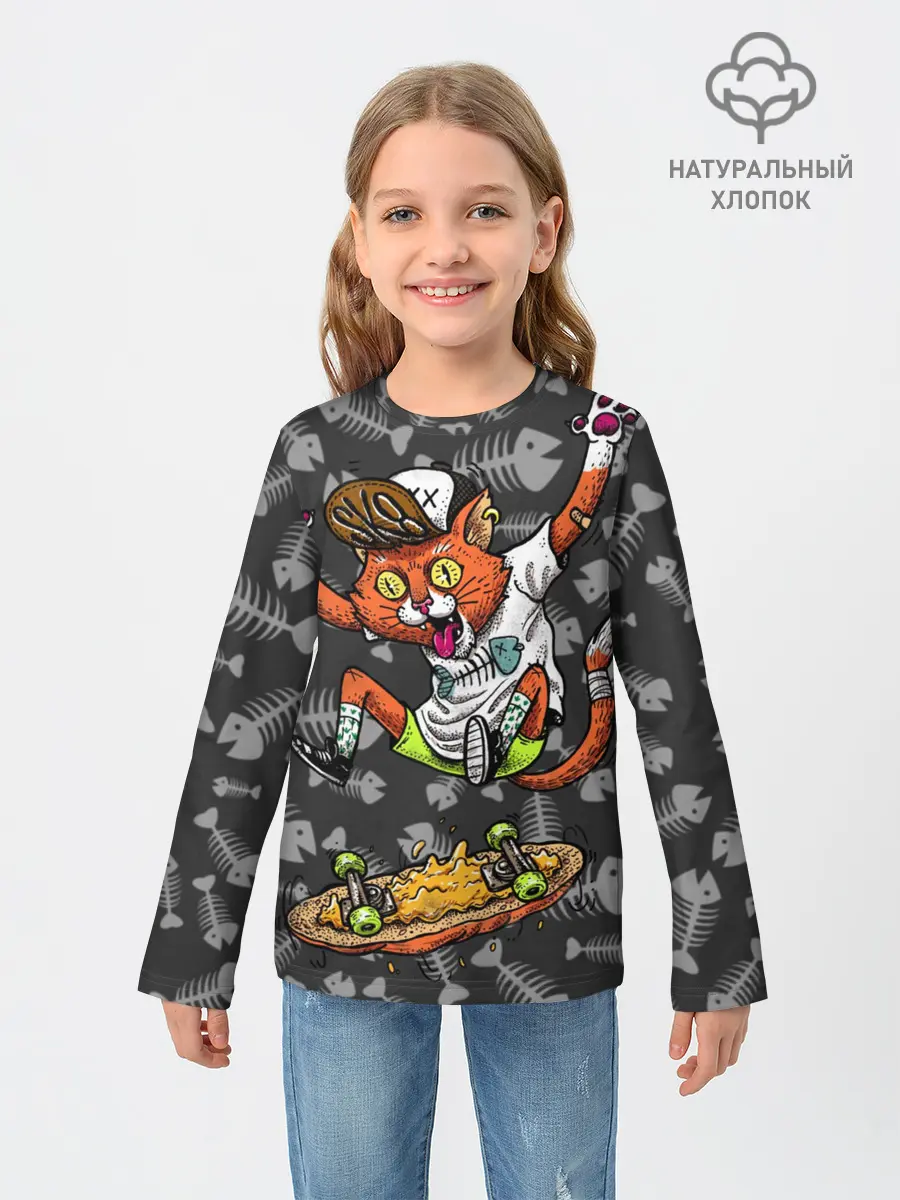 Детский лонгслив / SK8CAT