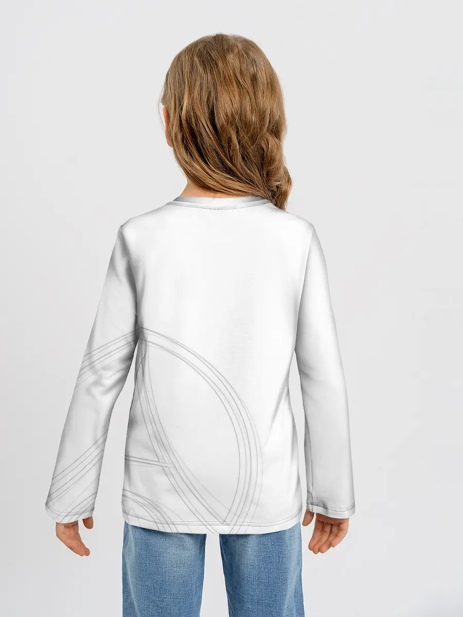 Детский лонгслив / PSG | Core Big Logo White