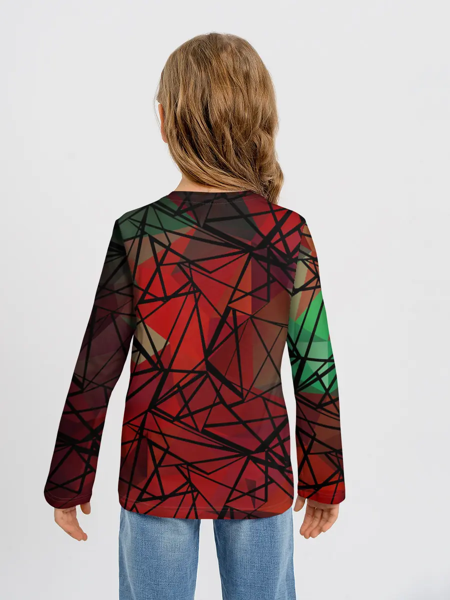 Детский лонгслив / Абстрактный геометрический